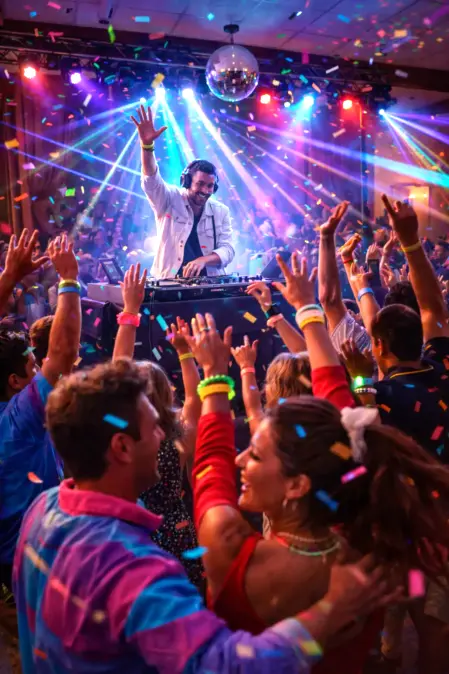 Struttura illuminata per una presentazione aziendale dal vivo al Casale